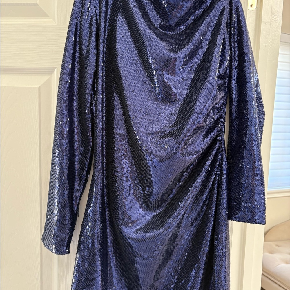 Reiss Midnight Sequin Dress